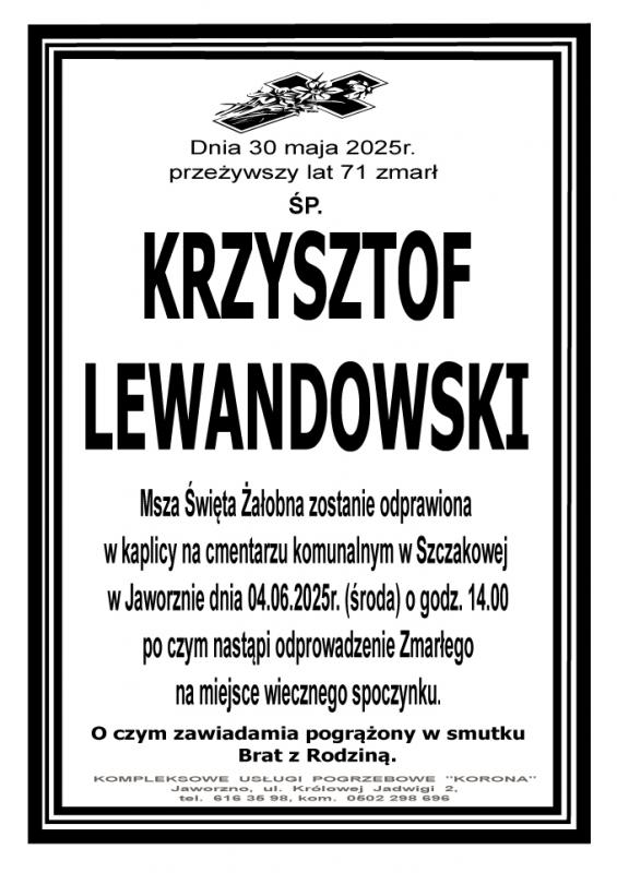 KRZYSZTOF LEWANDOWSKI
