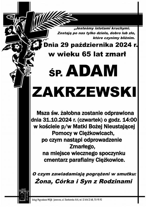ADAM ZAKRZEWSKI
