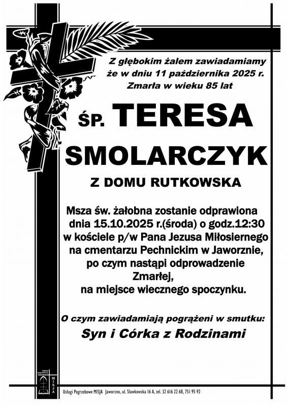 TERESA SMOLARCZYK Z DOMU RUTKOWSKA