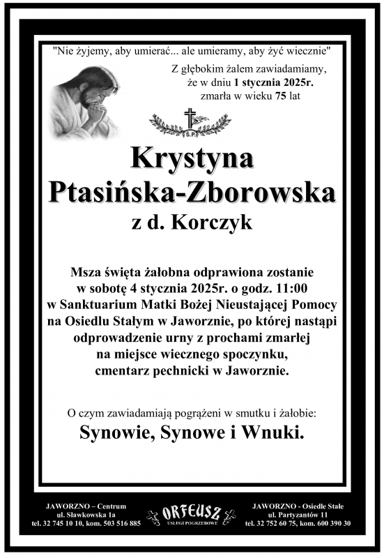 KRYSTYNA  PTASIŃSKA-ZBOROWSKA