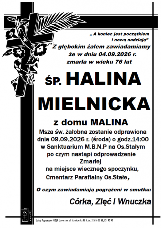 HALINA MIELNICKA Z DOMU MALINA