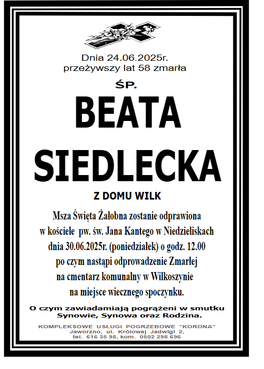 BEATA SIEDLECKA Z DOMU WILK