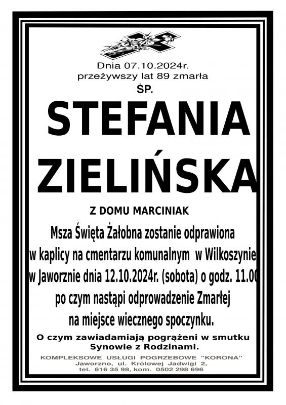STEFANIA ZIELIŃSKA