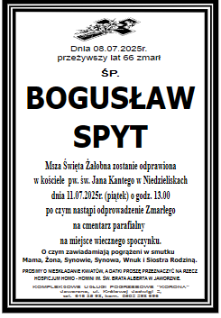 BOGUSŁAW SPYT