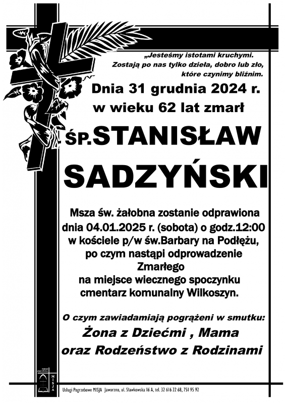 STANISŁAW SADZYŃSKI