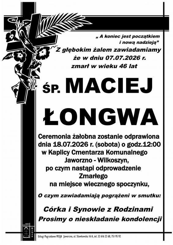 MACIEJ ŁONGWA