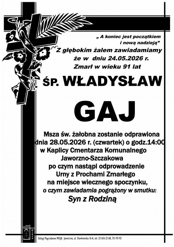 WŁADYSŁAW GAJ