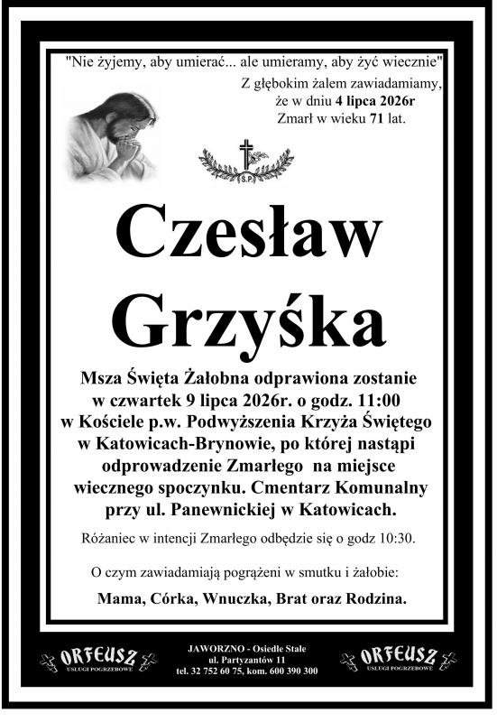 CZESŁAW GRZYŚKA