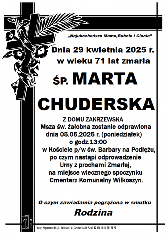 MARTA CHUDERSKA Z DOMU ZAKRZEWSKA