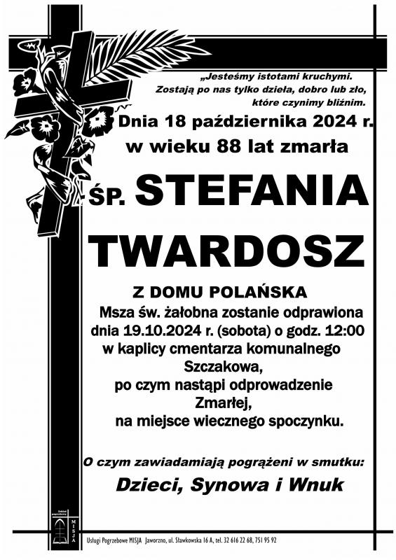STEFANIA TWARDOSZ Z DOMU POLAŃSKA