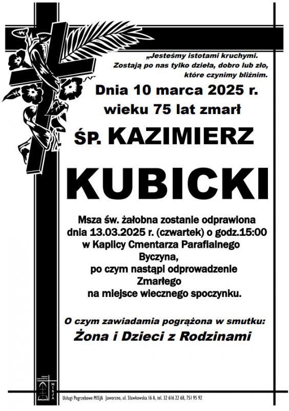 KAZIMIERZ KUBICKI