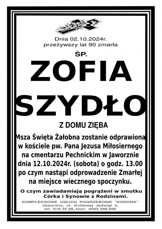 ZOFIA SZYDŁO