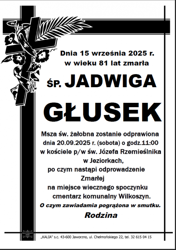JADWIGA GŁUSEK