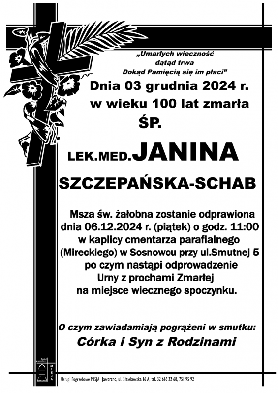 JANINA SZCZEPAŃSKA SCHAB