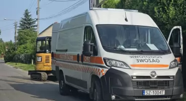 Koparką uszkodził gazociąg 