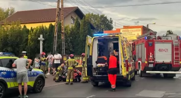 Wypadek na ulicy Szczakowskiej. Pijany mężczyzna potrącił motocyklistę