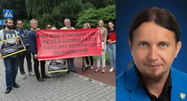 Dąbrowa Narodowa walczy o las. Europoseł wspiera mieszkańców