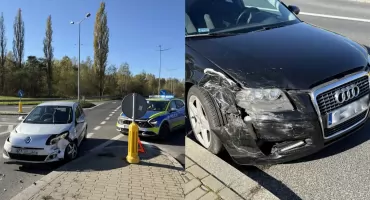 Kolizja na skrzyżowaniu ulic. Reja i Chopina