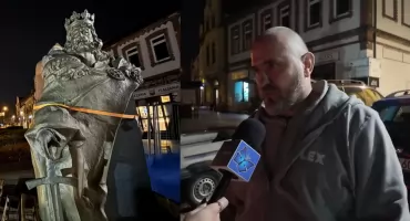 Rzeźba Bolesława Chrobrego w Jaworznie. Gotowe dzieło ocenił jego autor Marcin Nosko