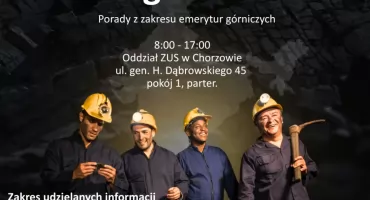 8 grudnia w ZUS w Chorzowie – Dzień otwarty dla górników