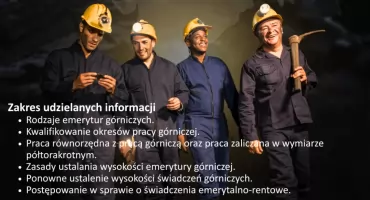 Porady ZUS dla górników telefoniczne i w Oddziale