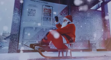 Mikołaj widziany na Myjni Kanty w Jaworznie