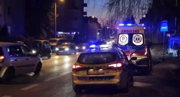 Potrącenie pieszego na ulicy Matejki 