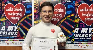 Maskotka z misji Sławosza Uznańskiego-Wśniewskiego zbudowana z LEGO. Do wylicytowania podczas finału WOŚP