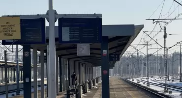 Dworzec modułowy na stacji PKP Jaworzno Szczakowa 