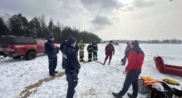 Szkolenie służb nad Zalewem Sosina