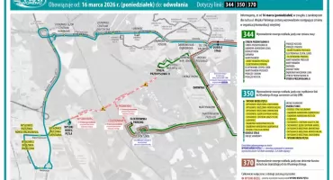 Zmiany w kursach PKM Jaworzno w związku z zamknięciem ulicy Wojska Polskiego