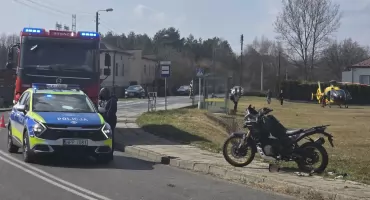 Wypadek z udziałem motocyklisty w Jaworznie