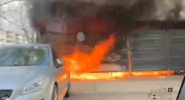 Pożar na ul. Złotej w Jaworznie