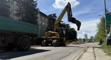Ulica Szczakowska w Jaworznie w przebudowie