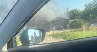 Cztery zastępy walczyły z pożarem garażu przy ulicy Katowickiej