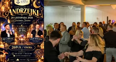 Andrzejki 2026 na Sosinie. Zabawa Andrzejowa w Jaworznie. Saksofonista, Wróżka Juda, Zaklinaczka Luna i DJ Carlos